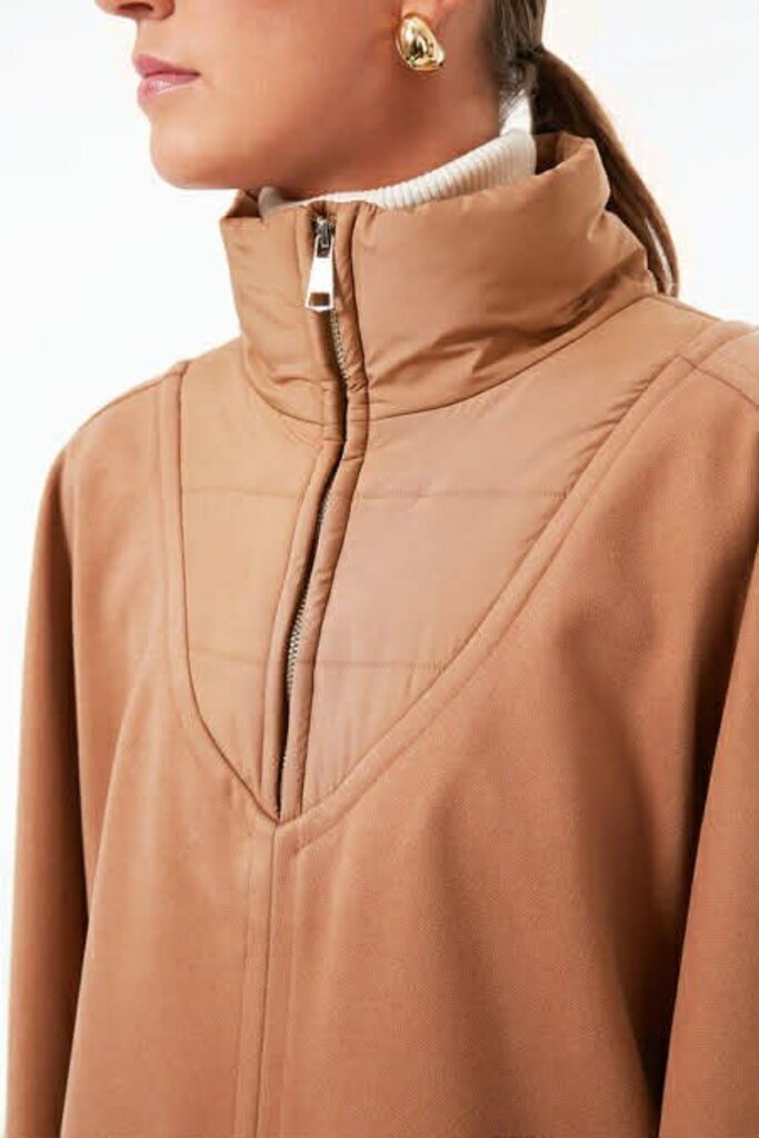 Tuckernuck Camel High-Neck Poncho - Size OS