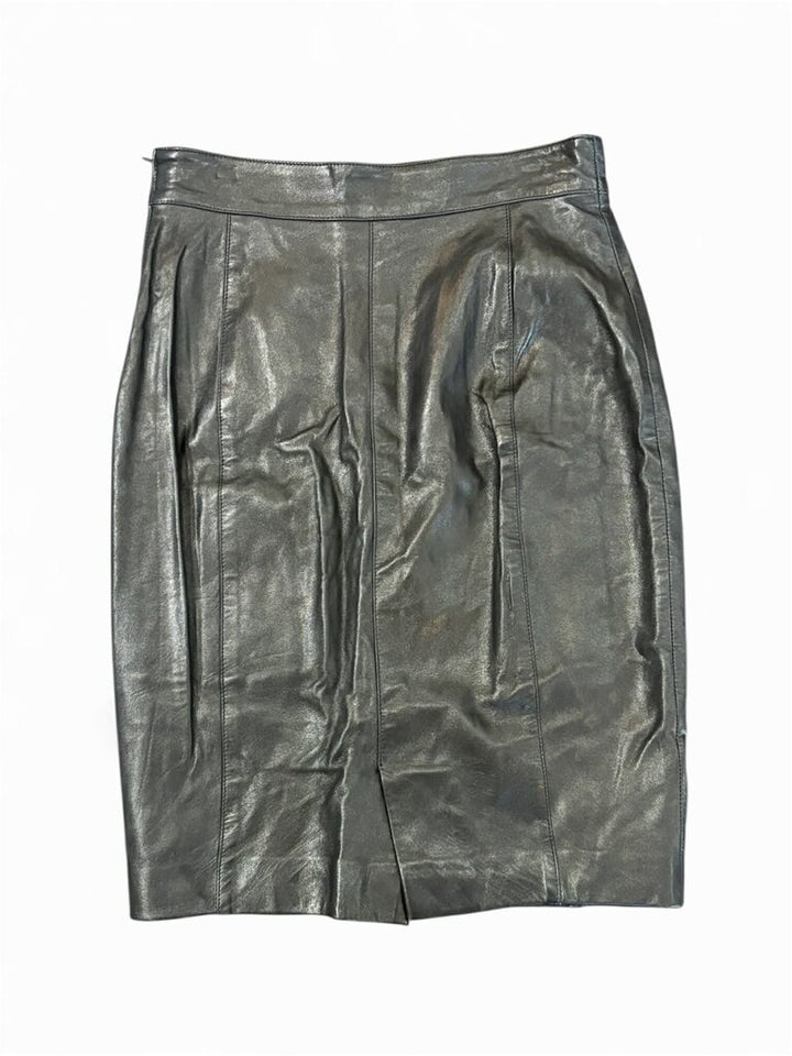 Trussardi Leather Midi Skirt - Size 44