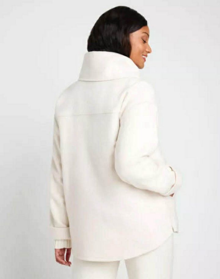 Splendid X Cellajaneblog NWT Wool Jacket In Cream - Size Large (Retails For $168)