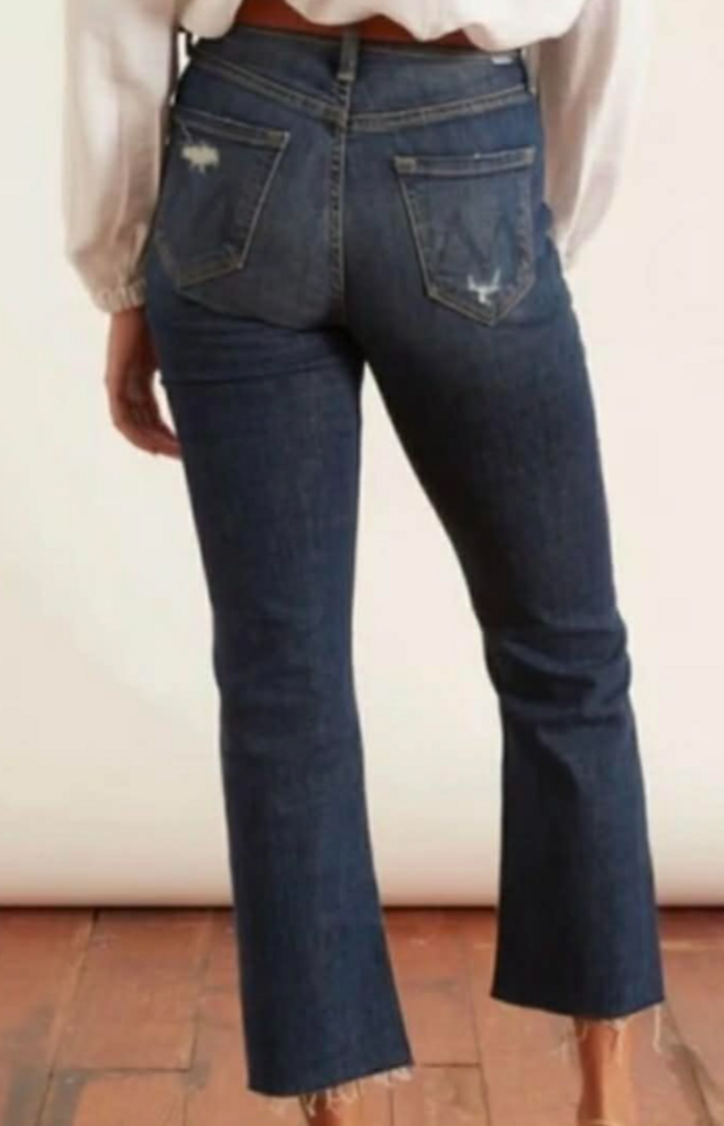 Mother Jeans The Scrapper Cuff Ankle Fray In Wicked Wildflower -Size 28