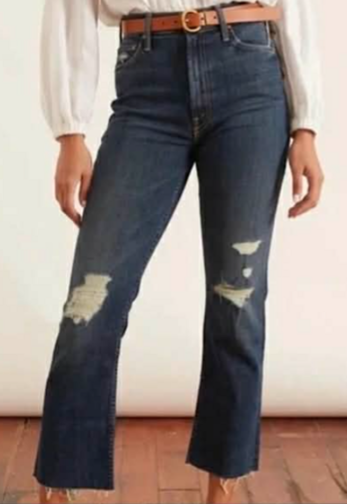 Mother Jeans The Scrapper Cuff Ankle Fray In Wicked Wildflower -Size 28