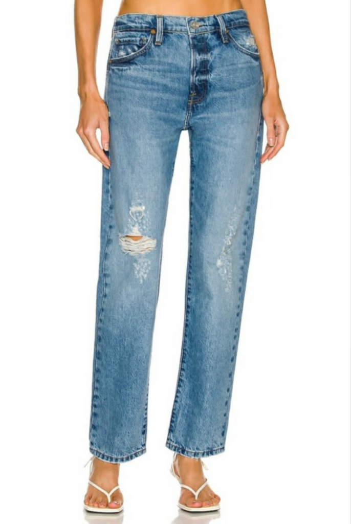 Frame Le Slouch Biodegradable Jean in Bluejay Rips - Size 28 (Retails For $248)