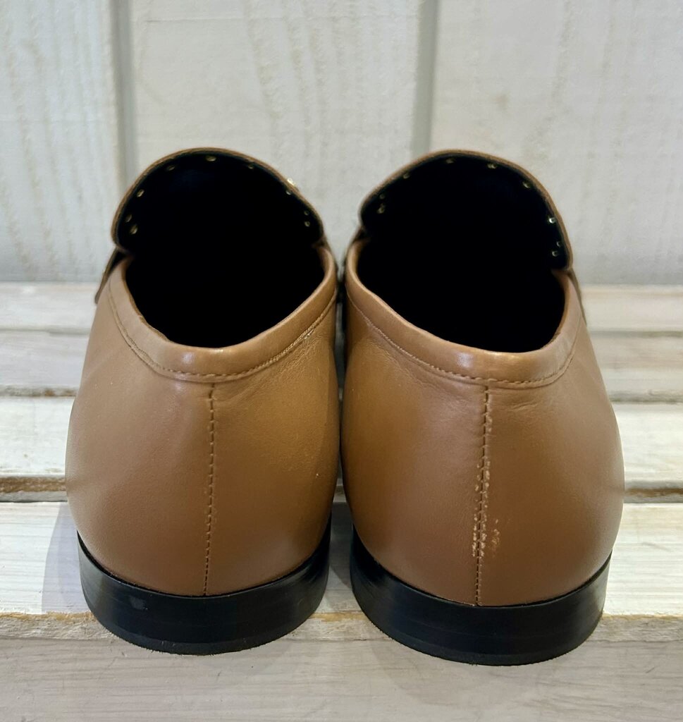 Marc Fisher Zimma Leather Studded Brown Loafers (Retails for $170) - Size 8.5