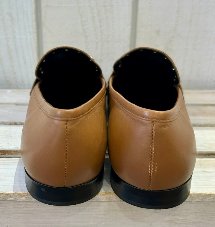 Marc Fisher Zimma Leather Studded Brown Loafers (Retails for $170) - Size 8.5