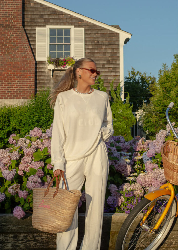 Star Fit Shore Crewneck in True White - Size XL