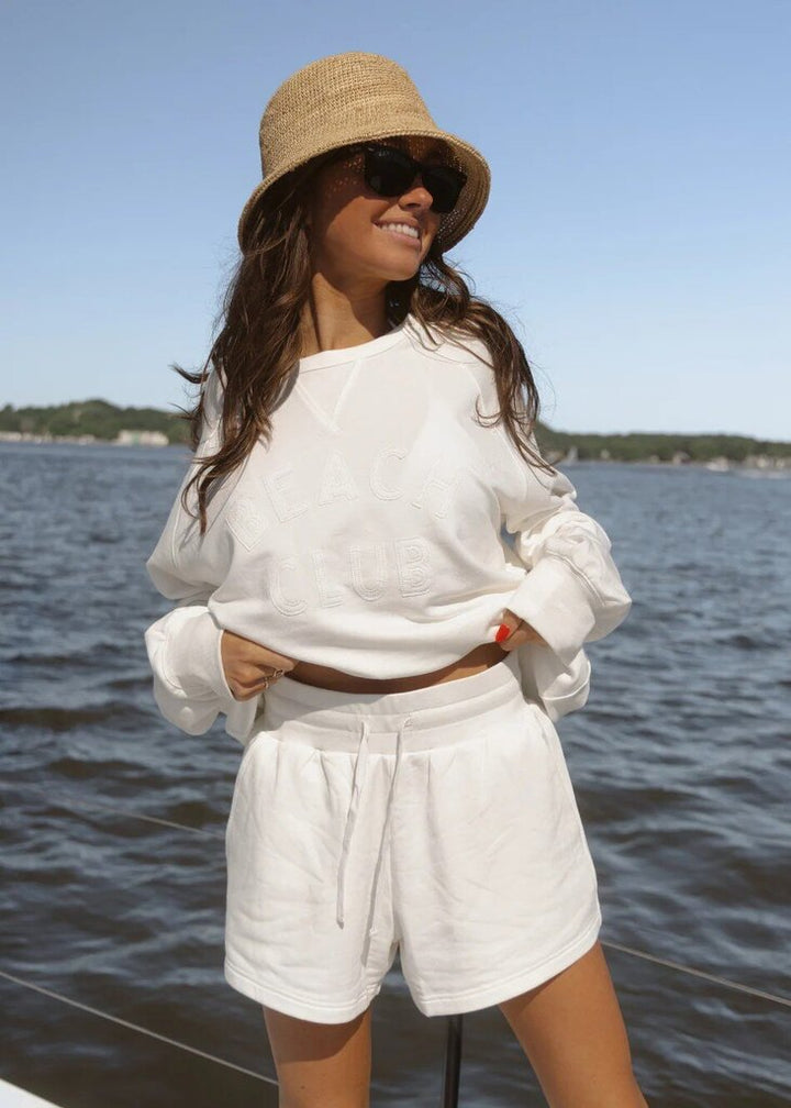 Star Fit Shore Crewneck in True White - Size XL