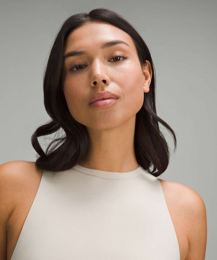 Lululemon NWT Wundermost Ultra-Soft Nulu High-Neck Sleeveless Bodysuit in Mojave Tan - Size Large