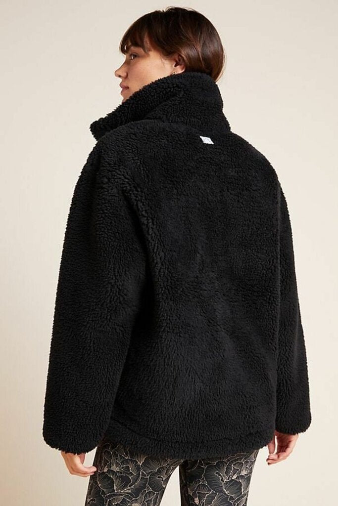 Varley Clemson Fleece Jacket In Black - Size Medium