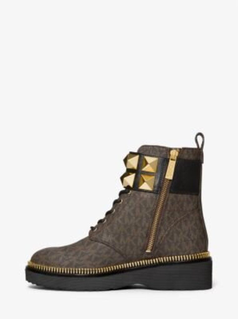 Michael Kors Haskell Studded Leather and Logo Combat Boot (Retails for $250) - Size 8.5