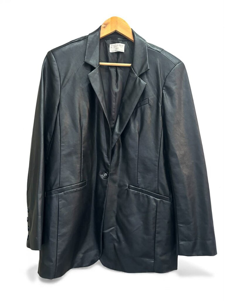 Z Supply Leather Blazer - Size Large