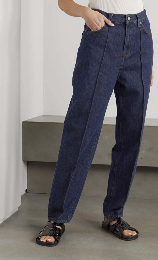 Toteme Tapered-Leg Mid-Rise Denim Jeans - Size 30 (Retails for $330)