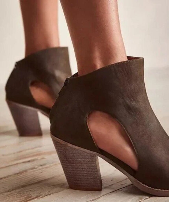 Free People Wilder Cut Out Ankle Boots - Size 41