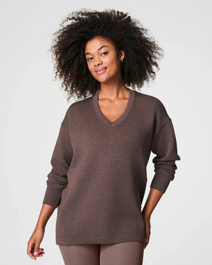 Spanx NWT Air Essential Brushed Tunic in Heather Smoke - Size Medium