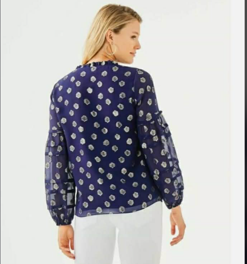 Lilly Pulitzer Giana Silk Top - Size Small