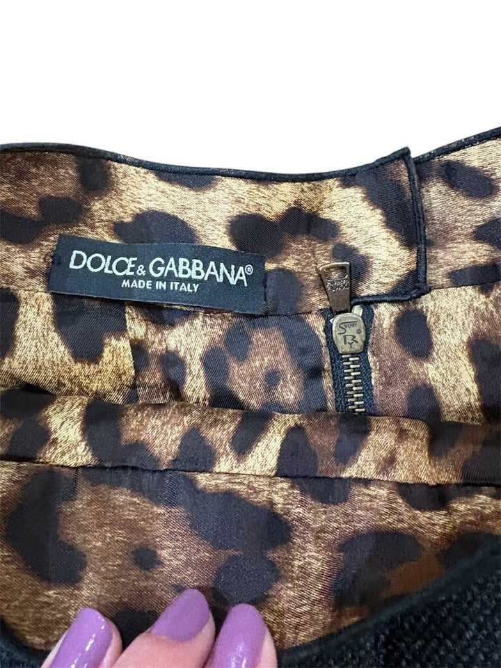 Dolce & Gabbana Lana Pleated Wool Mini Skirt - Size 36