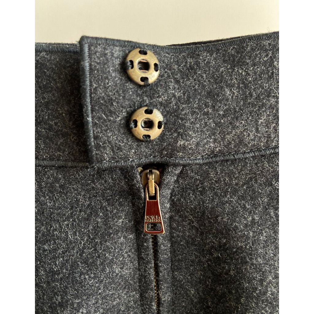 Dolce & Gabbana Lana Pleated Wool Mini Skirt - Size 36