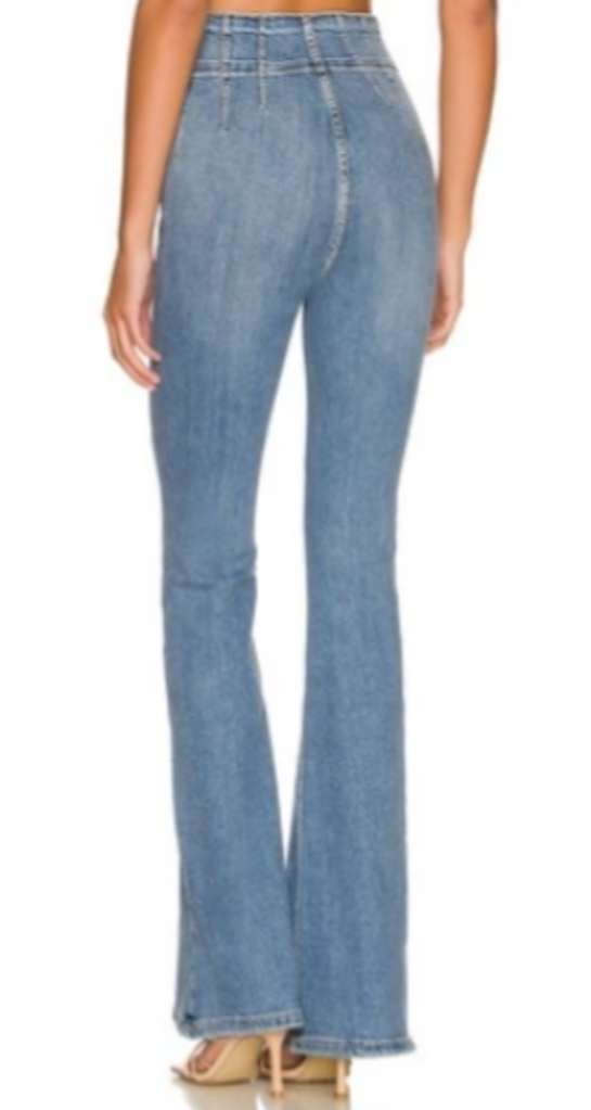 We The Free Jayde Kick Flare Jeans In Sunburst Blue - Size 31