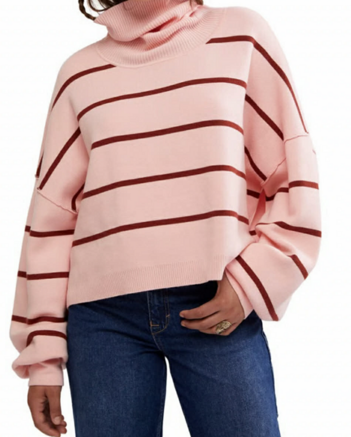 Free People Paulie Turtleneck Oversized Sweater - Size Medium