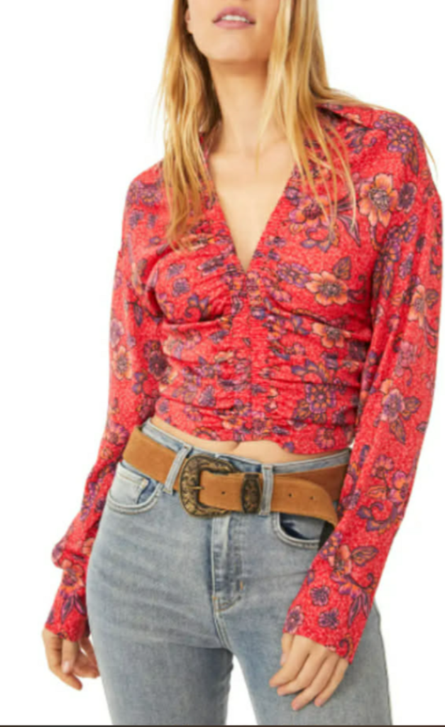 Free People I Got You Printed Top - Size Large