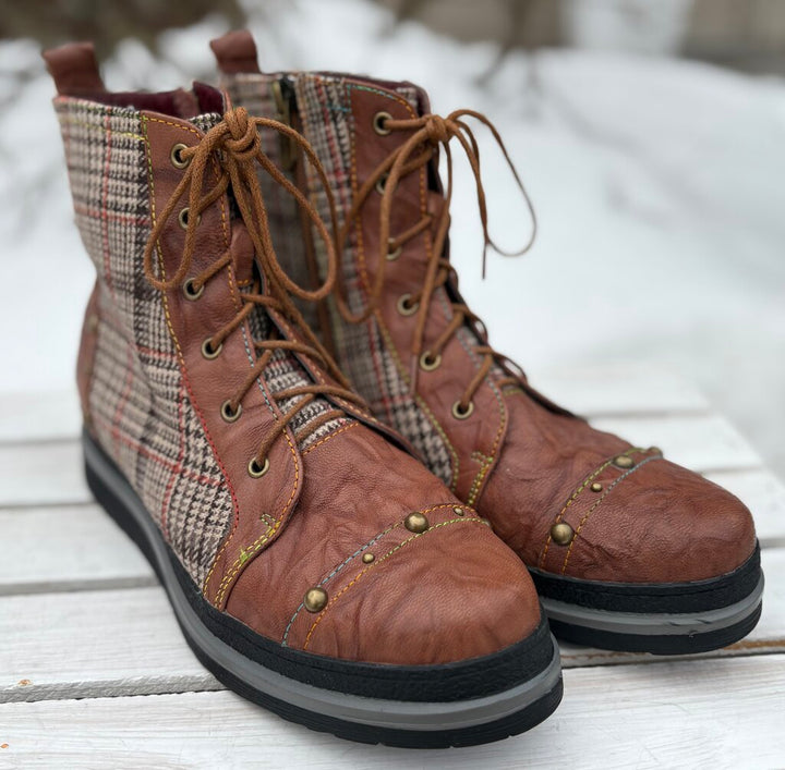 L'Artiste Rehja Tweed Boots - Size 41