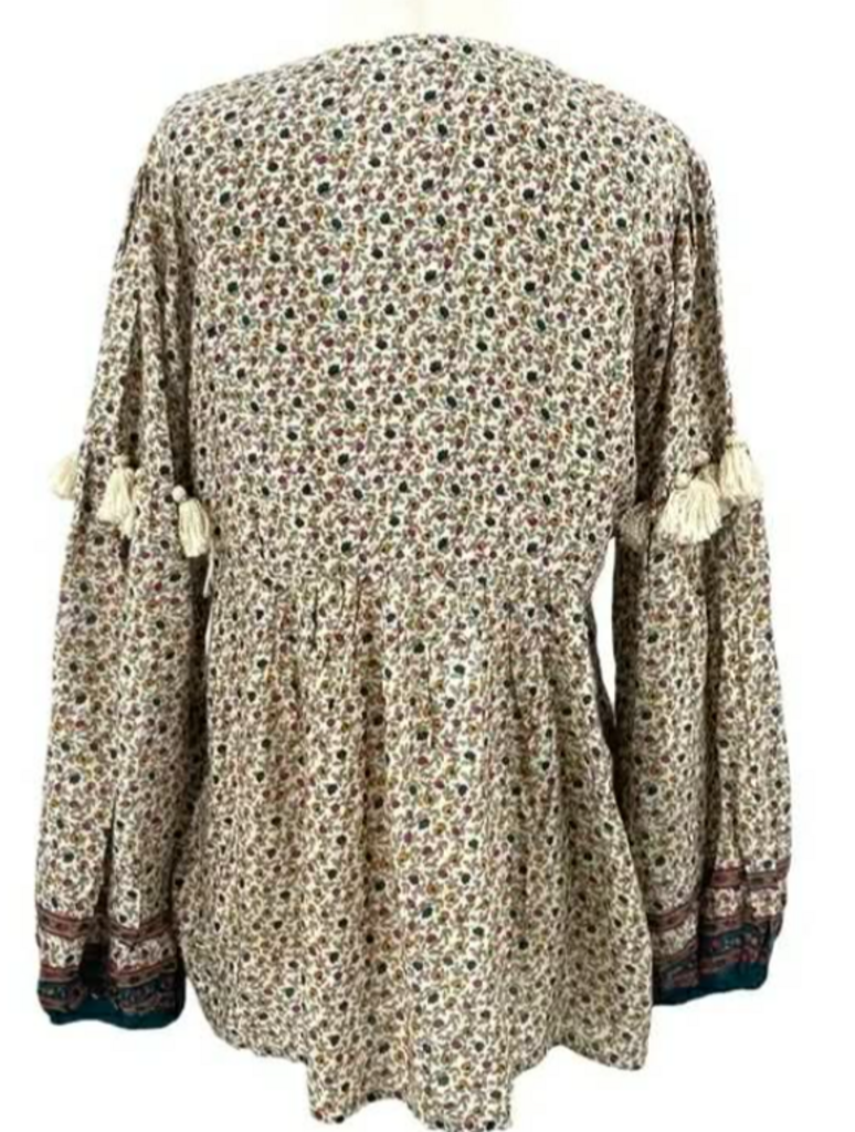 Miss June Floral Boho Blouse - M/L