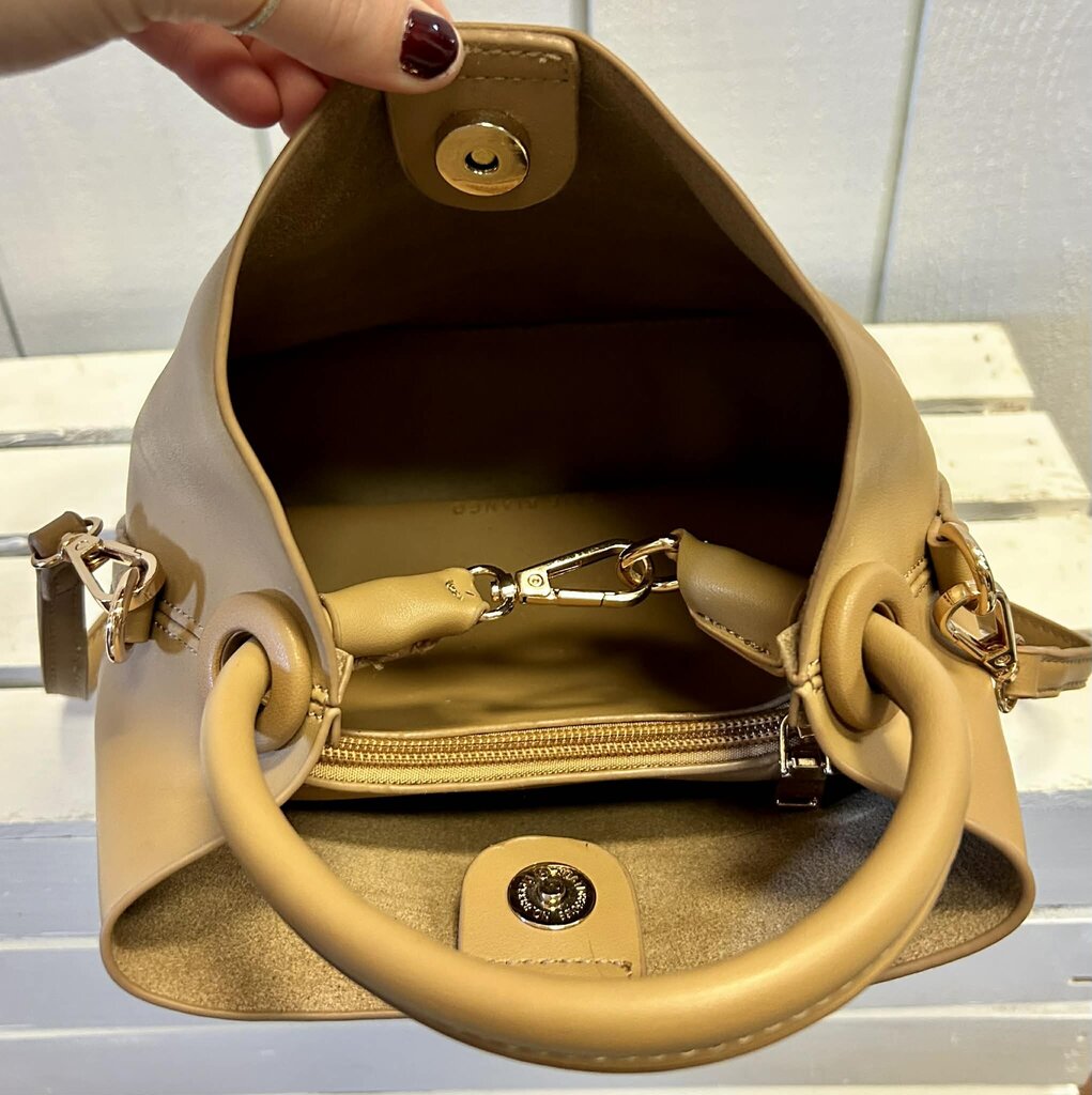 Melie Bianco Drew Top Handle Bag in Saddle