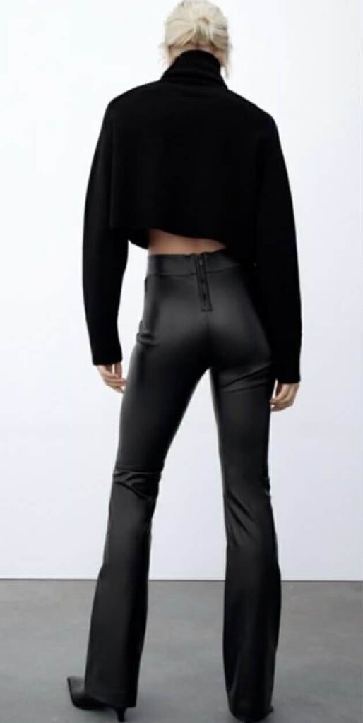 Zara Faux Leather Cut Out Leggings - Size Small