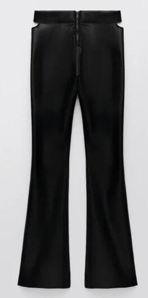 Zara Faux Leather Cut Out Leggings - Size Small