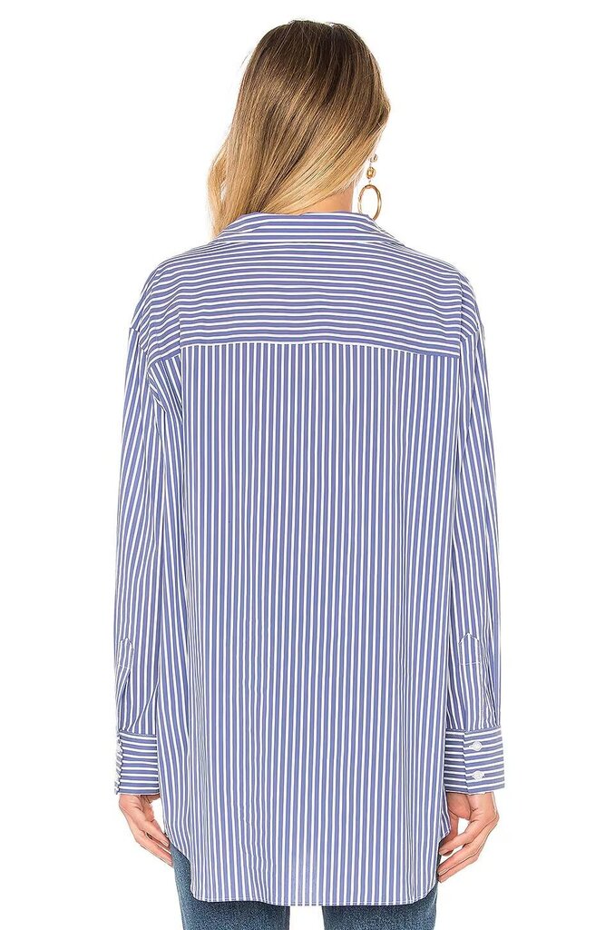 L'Academie Auguste Button Up in Sea Stripe - Size Medium(Retails $168)