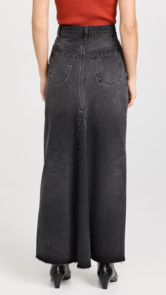 Reformation Tazz Maxi Denim Skirt in Liman - Size 26(Retails $188)