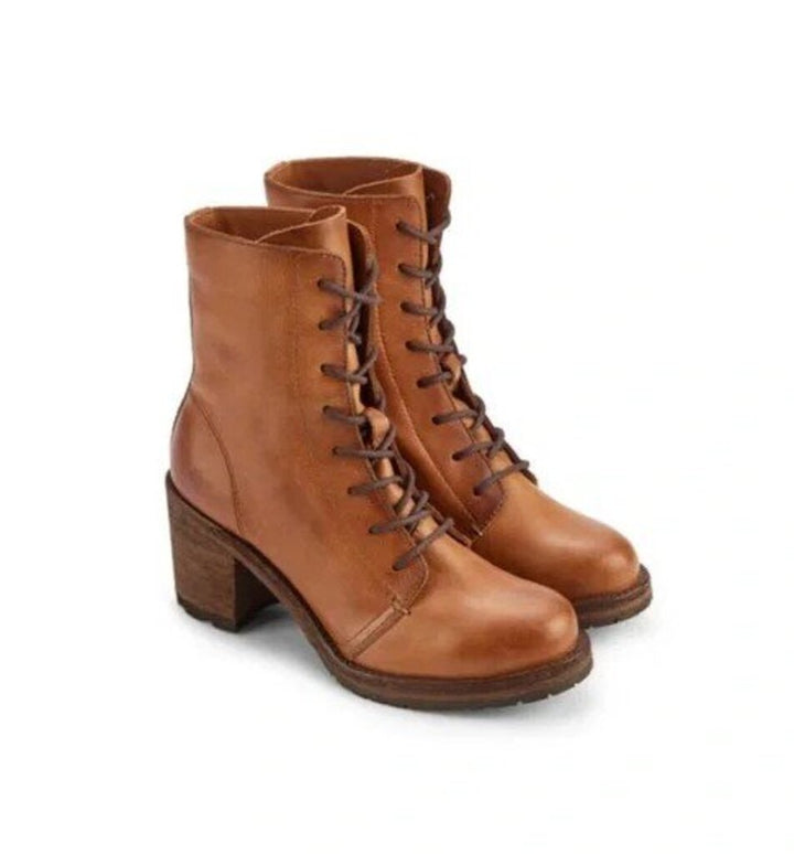 Frye Karen Leather Combat Boots - Size 9