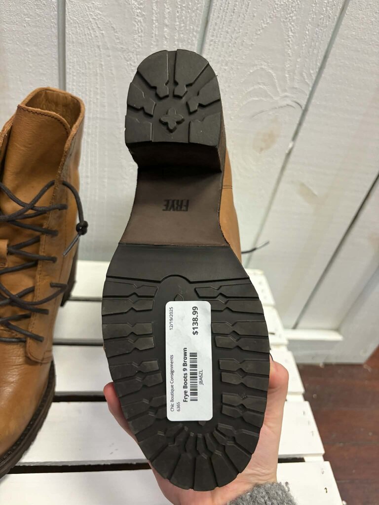 Frye Karen Leather Combat Boots - Size 9