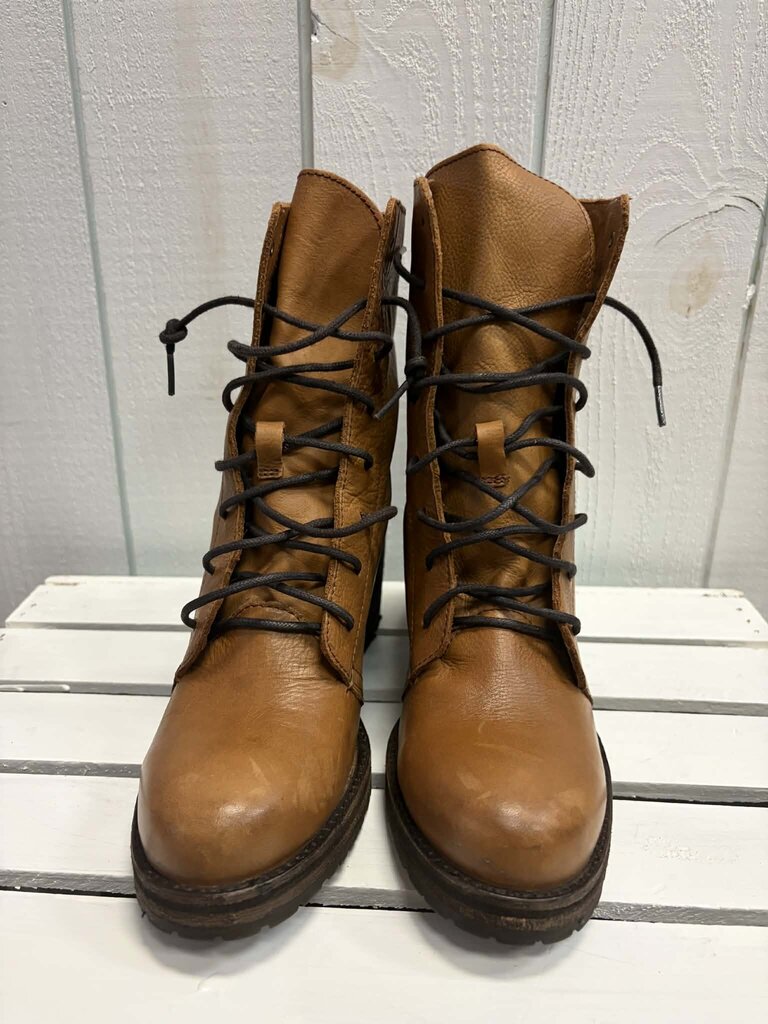 Frye Karen Leather Combat Boots - Size 9