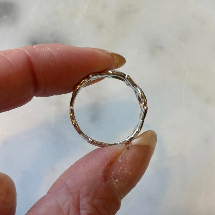 Tiffany & Co. Silver Hugs Kiss XO Band Ring - Size 8