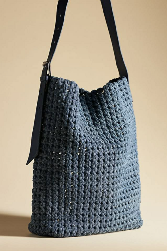 Anthropologie Kalani Woven Knit Bag