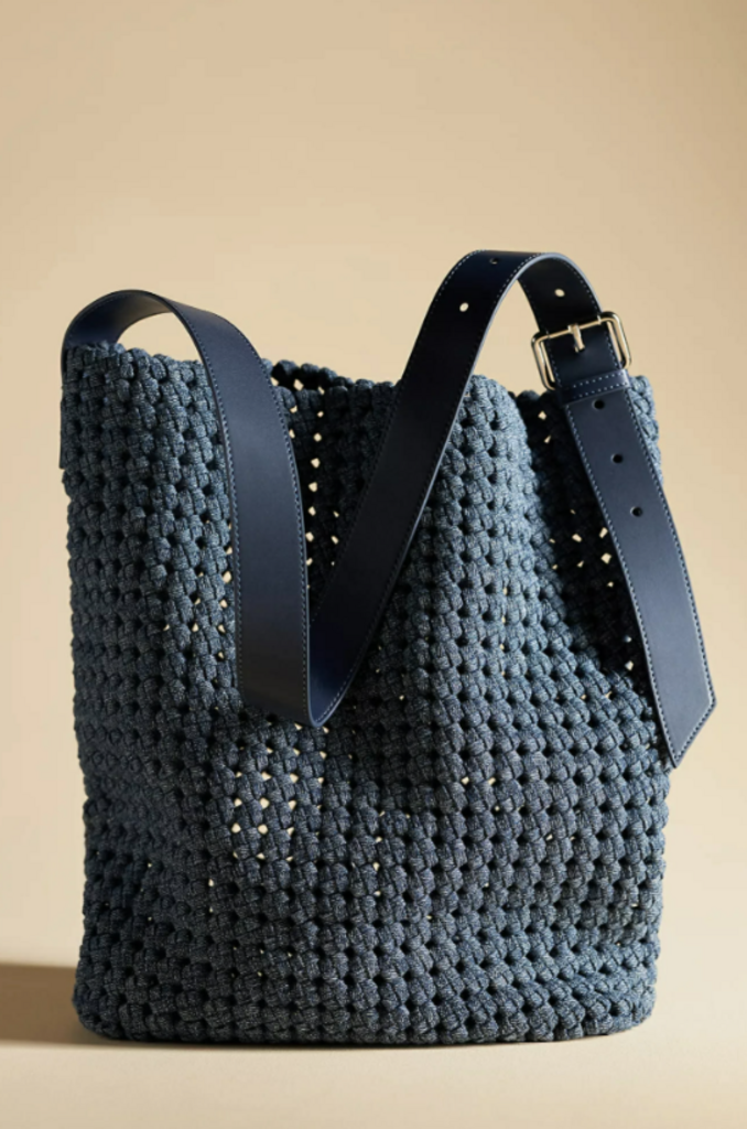 Anthropologie Kalani Woven Knit Bag