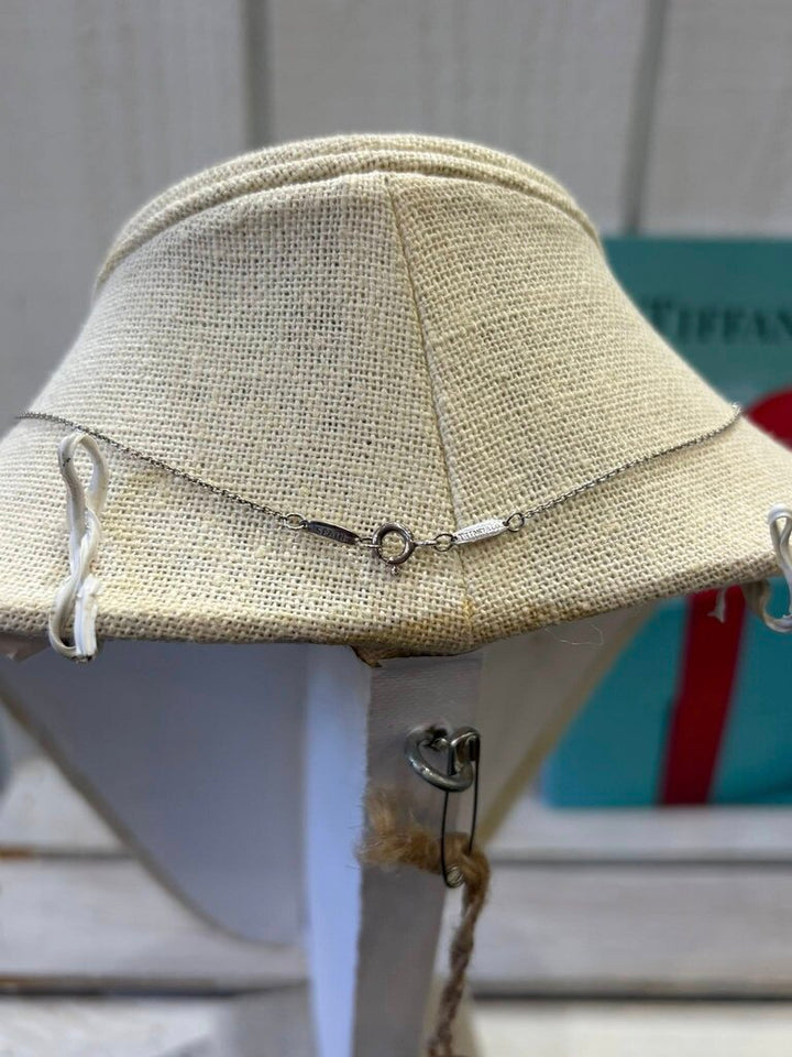 Tiffany & Co. Elsa Peretti 'A' Small Alphabet Pendant & Necklace in Sterling Silver