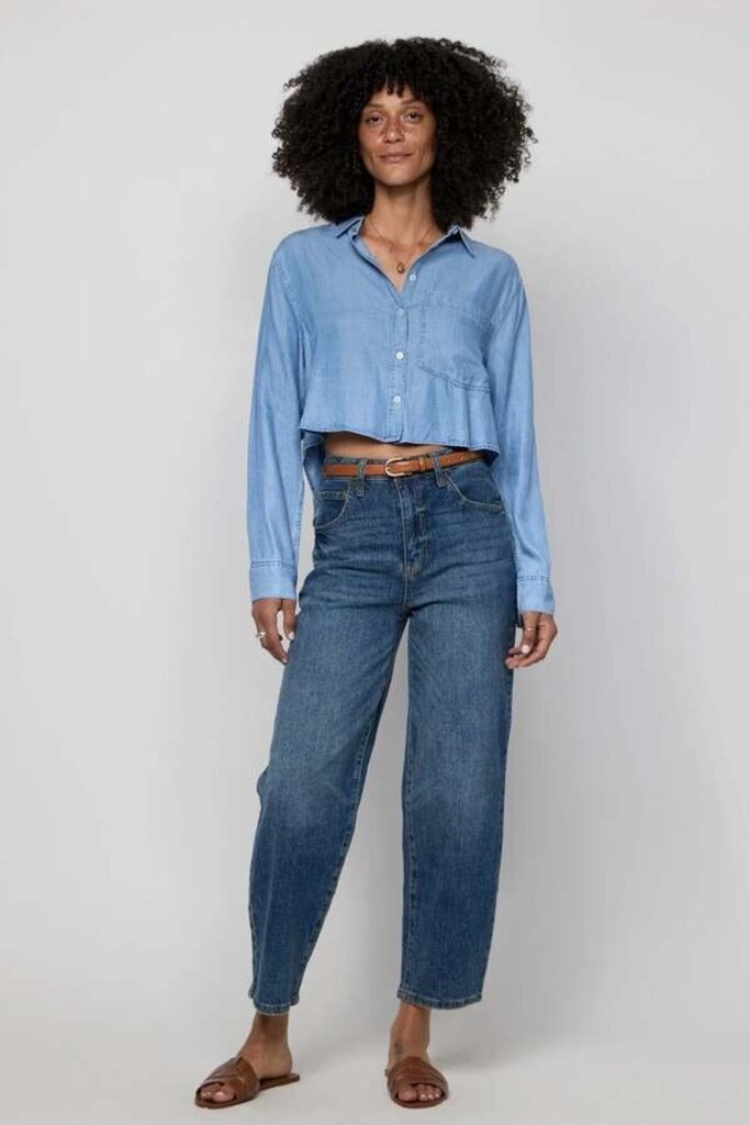Oliver Logan Harlow High-Rise Barrel Leg Jean (Retails for $120) - Size 30