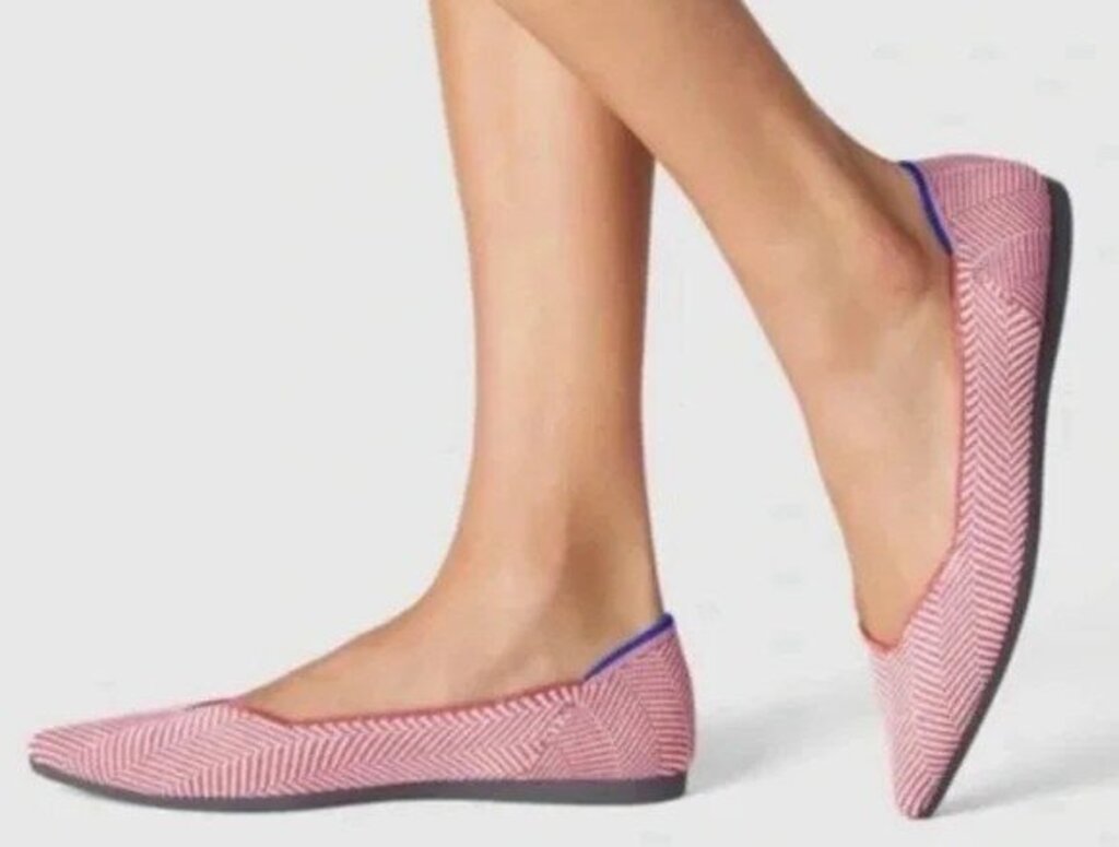 Rothy's Herringbone Flats in Amber Metallic - Size 7.5