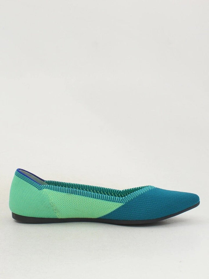 Rothy's The Point Calypso Flats in Blue Jade - Size 7.5