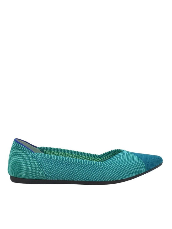 Rothy's The Point Calypso Flats in Blue Jade - Size 7.5