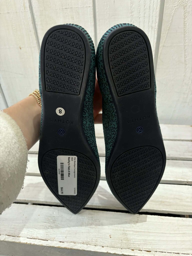 Rothy's The Point Flats in Spruce Python - Size 8