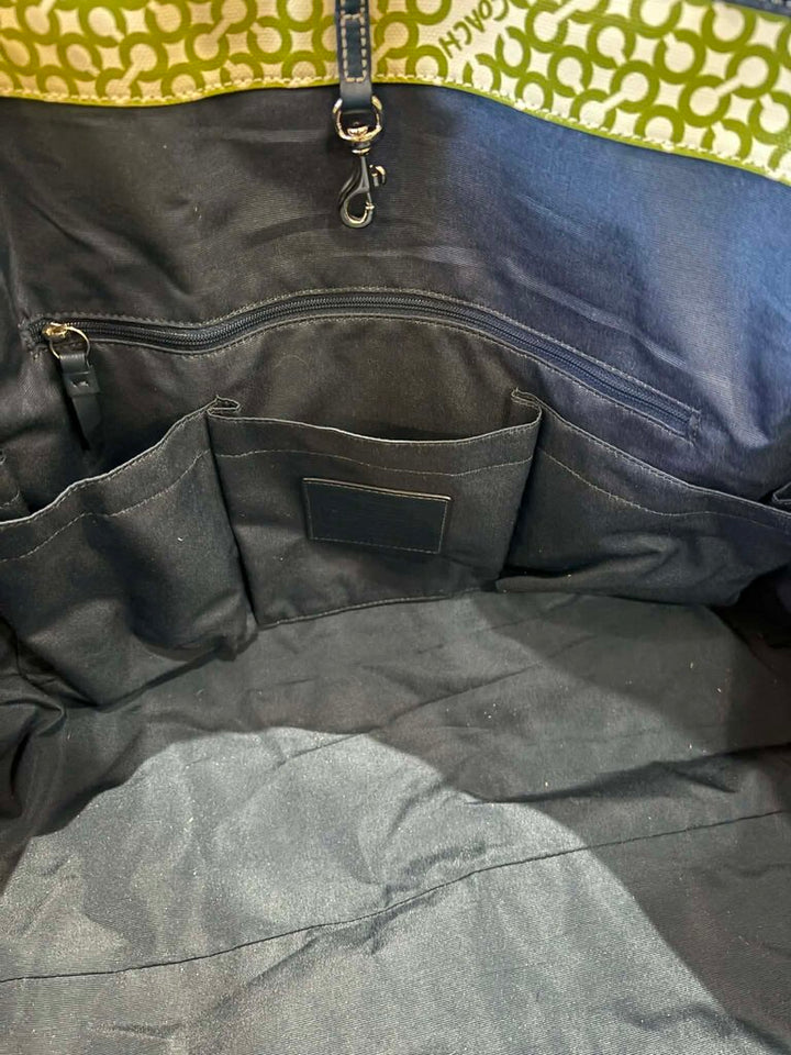 Coach Penelope Op Art Signature Weekender Carry-On Tote