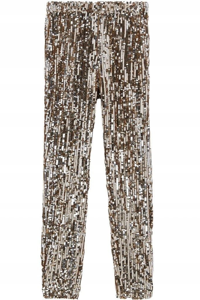 Zara NWT High Waist Sequin Legging Pants - Size Small