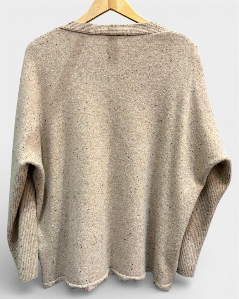 Haven Well Within Pure Cashmere Relaxed V-Neck Sweater - Size XXL (Retails for $178)