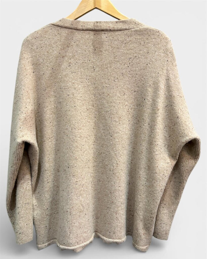 Haven Well Within Pure Cashmere Relaxed V-Neck Sweater - Size XXL (Retails for $178)