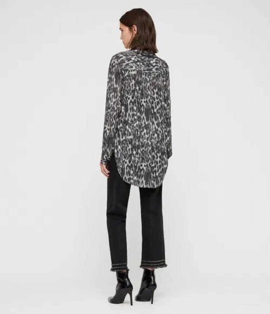 All Saints Keri Leopard Shirt - Size Small (Retails for $198)