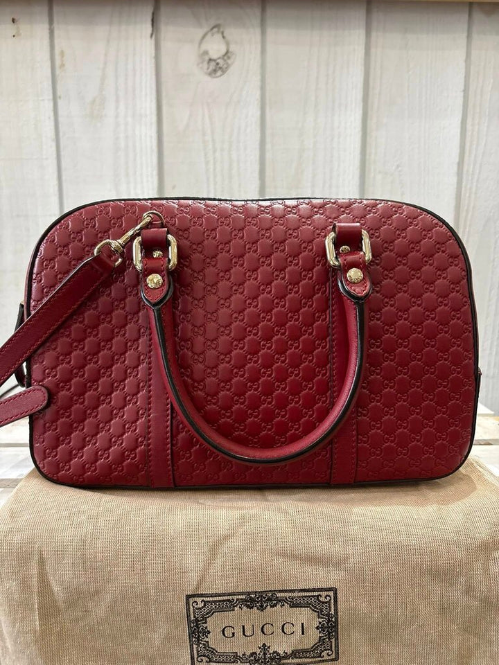 Gucci Microguccissima Pattern Leather Satchel