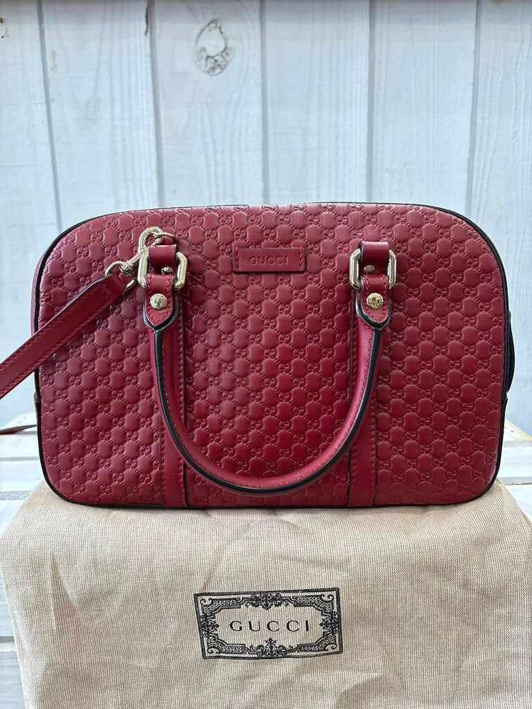 Gucci Microguccissima Pattern Leather Satchel