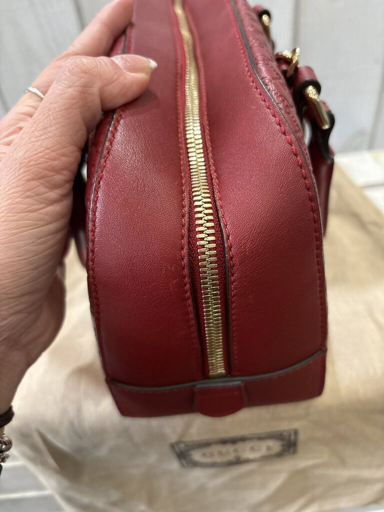 Gucci Microguccissima Pattern Leather Satchel